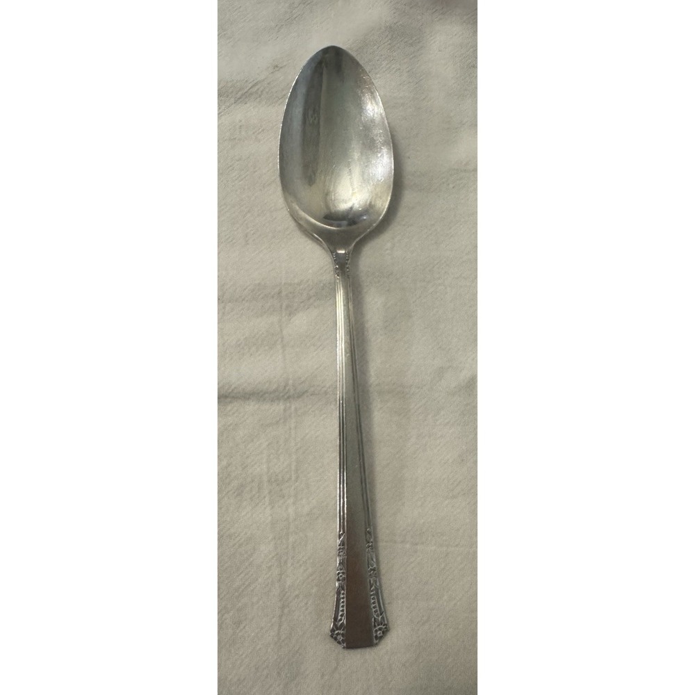 1881 Rogers serving Spoon Silver Plated Silverplate Floral Handle Single Piece,